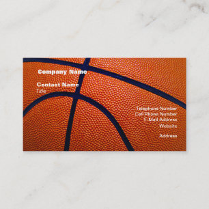 Carte De Visite Basket-ball orange et noir