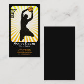 Carte De Visite basket-ball : rétros rayons : (Devant / Derrière)