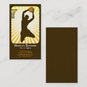 Carte De Visite basket-ball : rétros rayons : (Devant / Derrière)