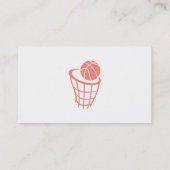 Carte De Visite Basket-ball rose corail (Dos)