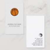 Carte De Visite Basket Coach Scout Professionnel Sports (Devant / Derrière)