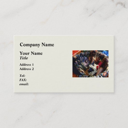 Carte De Visite Basket de Crocheting and Thread (Devant)