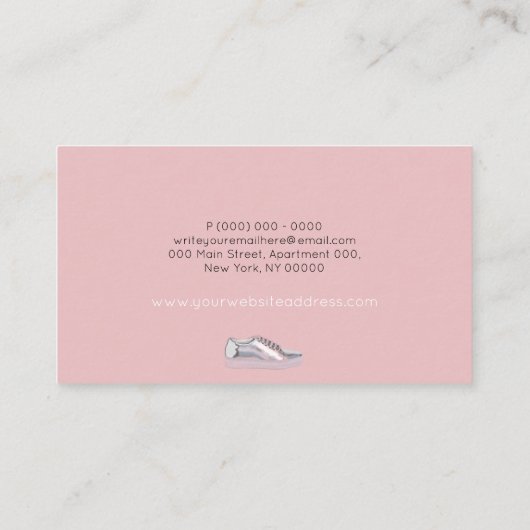 Carte De Visite Basket rose (Dos)