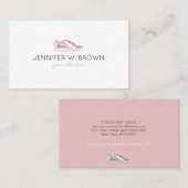 Carte De Visite Basket rose (Devant / Derrière)