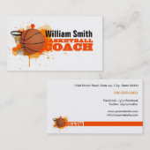 Carte De Visite Basketball Coach (Devant / Derrière)