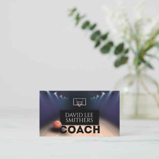Carte De Visite Basketball Coach (Debout devant)