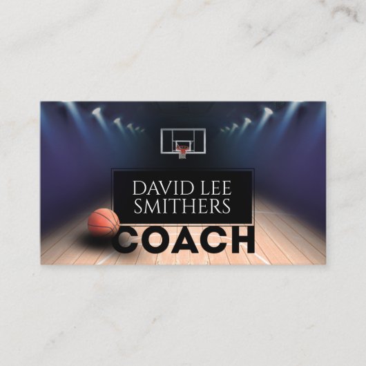 Carte De Visite Basketball Coach (Devant)