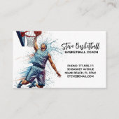 Carte De Visite Basketball Coach Trainer (Devant)