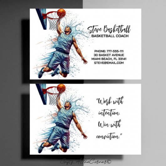Carte De Visite Basketball Coach Trainer