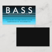 Carte De Visite BASS de fondu bleu (Devant / Derrière)