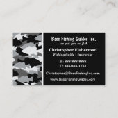 Carte De Visite Bass Fishing Black Camo (Dos)