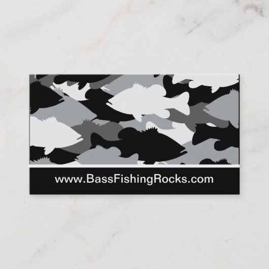 Carte De Visite Bass Fishing Black Camo (Devant)