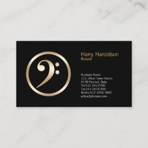 Carte de visite Bass Gold Clef Icon Bassistance