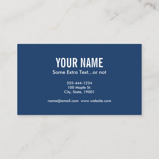 Carte De Visite Basse colorée (Dos)