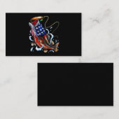 Carte De Visite Basse Pêche Poisson Drapeau Américain Pêche Patrio (Devant / Derrière)