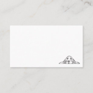 Carte De Visite basset blanc