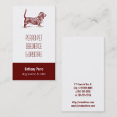 Carte De Visite Basset Hound (Devant / Derrière)
