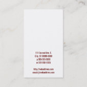 Carte De Visite Basset Hound (Dos)