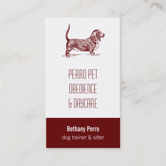 Carte De Visite Basset Hound (Devant)