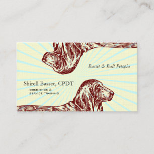 Carte De Visite Basset Hound Dog Business