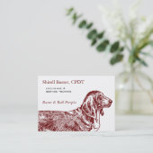 Carte De Visite Basset Hound Dog Business (Debout devant)