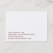 Carte De Visite Basset Hound Dog Business (Dos)