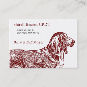 Carte De Visite Basset Hound Dog Business