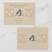 Carte De Visite Basset Hound Peinture Chiot - Art Chien original (Devant / Derrière)