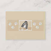 Carte De Visite Basset Hound Peinture Chiot - Art Chien original (Dos)