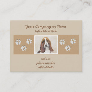 Carte De Visite Basset Hound Peinture - Cute Original Chien Art