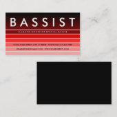 Carte De Visite BASSISTE à nuance rouge (Devant / Derrière)