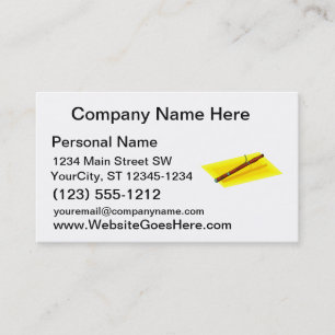 Carte De Visite Basson avec le graphique jaune de fond d'image