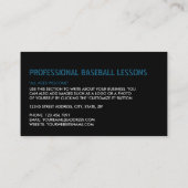 Carte De Visite Bat De Baseball, Lecteur De Baseball, Bus (Dos)