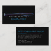Carte De Visite Bat De Baseball, Lecteur De Baseball, Bus (Devant / Derrière)