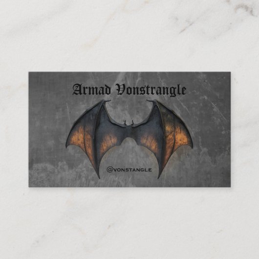 Carte De Visite Bat Vampire déplaisant (Devant)