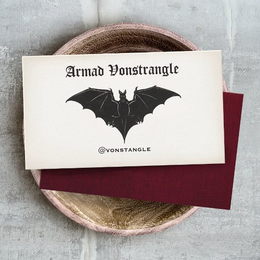 Carte De Visite Bat Vampire vintage