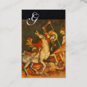 Carte De Visite Bataille de Saint George, Monogramme de dragon Liv (Dos)