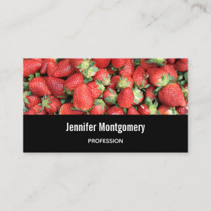 Carte De Visite Batch of Red Juicy Strawberries