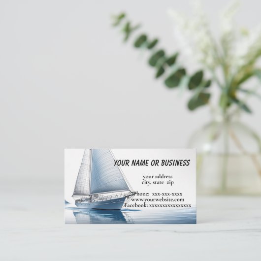 Carte De Visite Bateau (Debout devant)