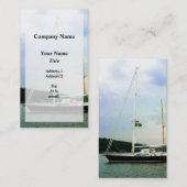Carte De Visite Bateau à Ancre (Devant / Derrière)