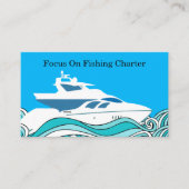 Carte De Visite Bateau à charte de pêche (Devant)