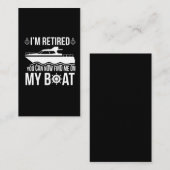 Carte De Visite Bateau à la retraite Lover Funny Capitaine à la re (Devant / Derrière)