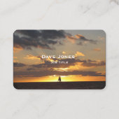 Carte De Visite Bateau à voile au coucher du soleil (Dos)