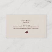 Carte De Visite Bateau à voile nautique (Dos)