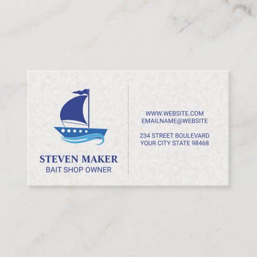 Carte De Visite Bateau à voile | Nautique (Devant)