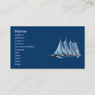 Carte De Visite Bateau bleu