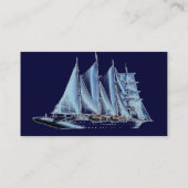 Carte De Visite Bateau bleu (Dos)