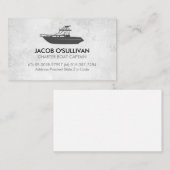 Carte De Visite Bateau Charte Pêche (Devant / Derrière)