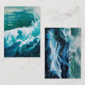 Carte De Visite Bateau dans la mer dans la tempête (Devant / Derrière)