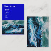 Carte De Visite Bateau dans la mer dans la tempête (Devant / Derrière)